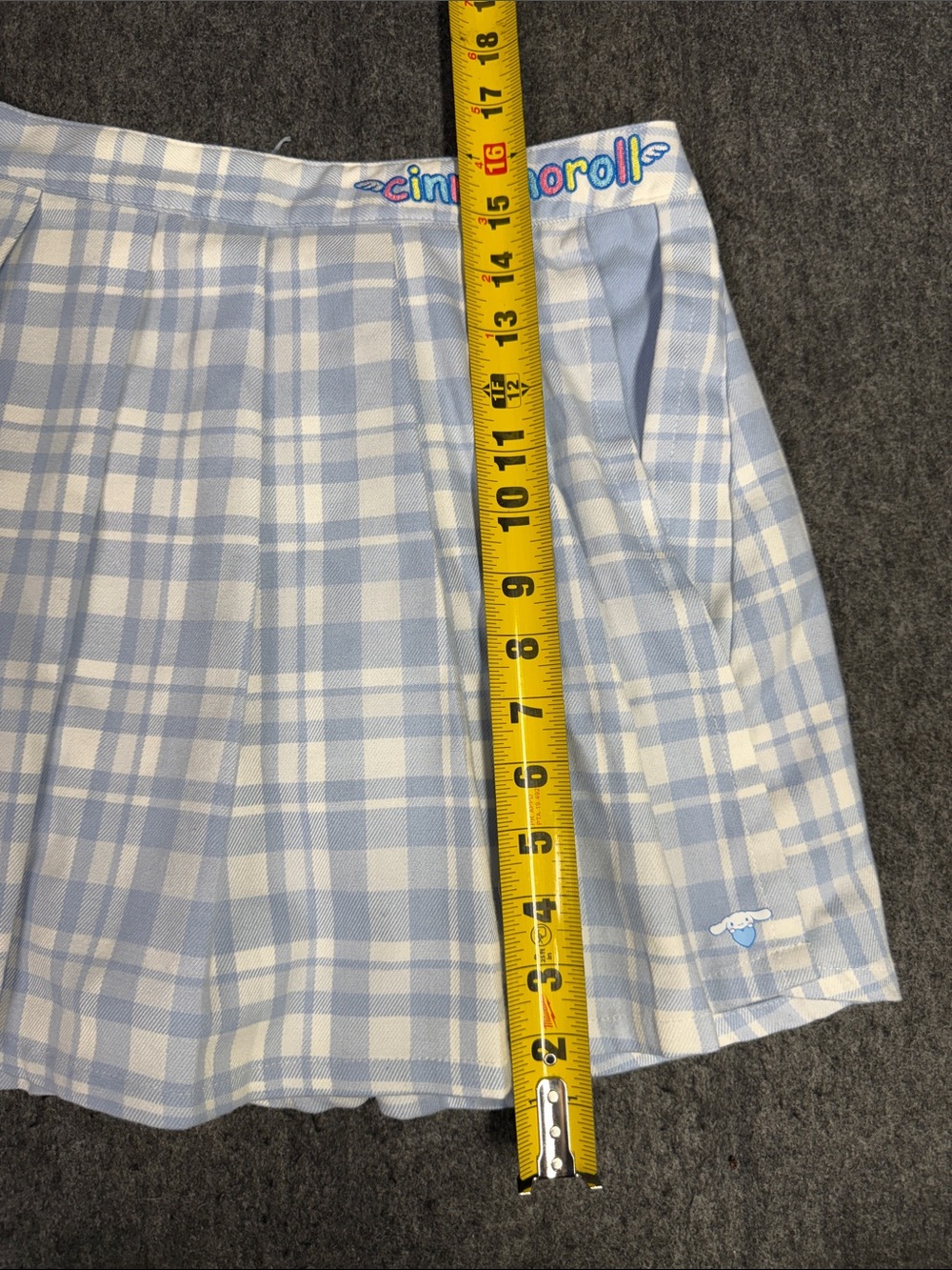 Cinnamonroll Light Blue Plaid Pleated Skirt - Picture 8 of 8